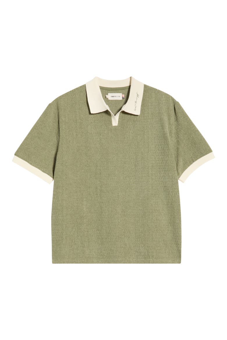 Pique Johnny Collar Polo, Alternate, color, SAGE