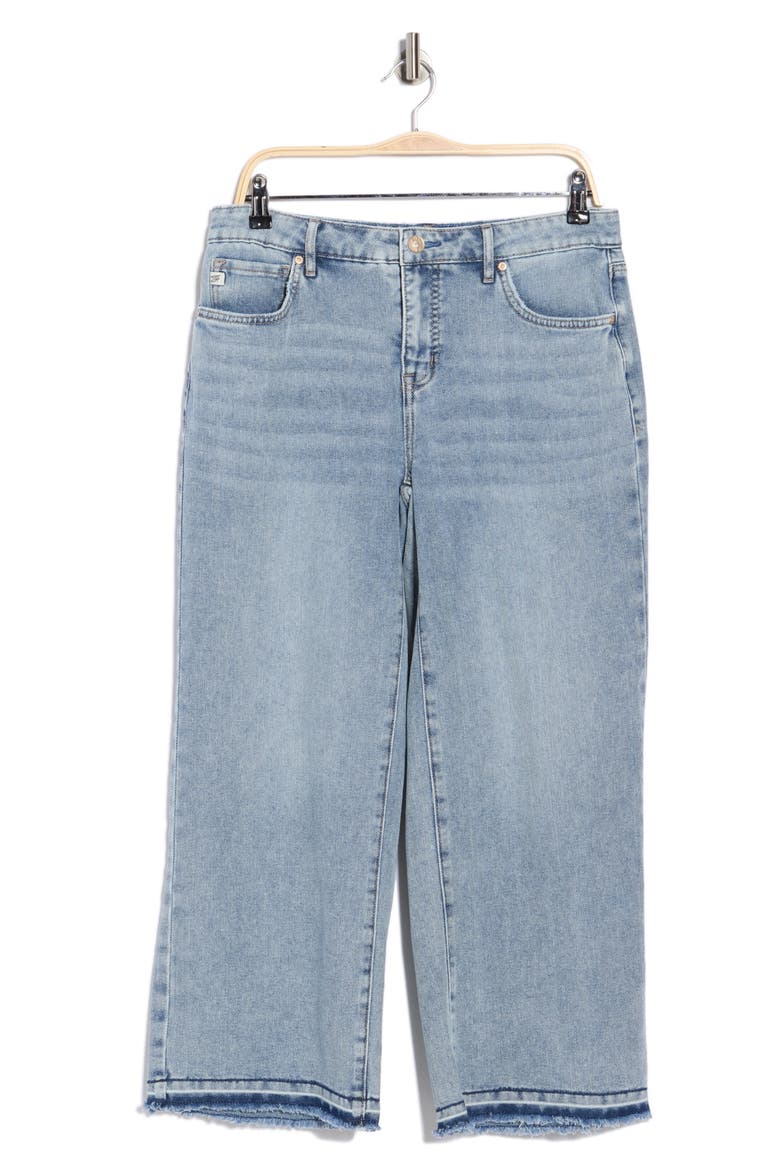 Featherweight Release Hem Crop Wide Leg Jeans, Alternate, color, HUSTLE