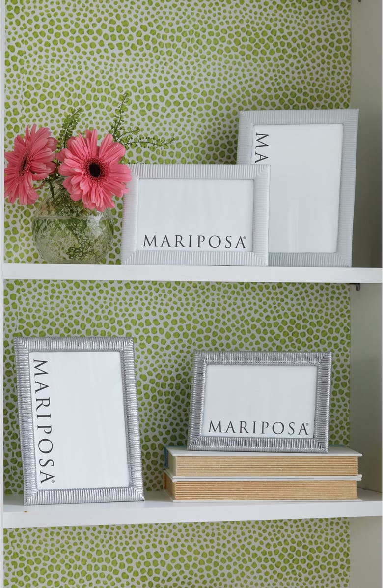 Mariposa Woven Texture 4 x 6-Inch Picture Frame, Alternate, color, White