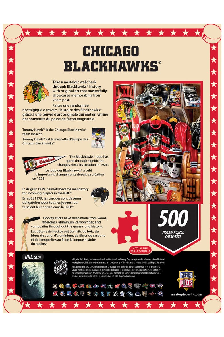 Chicago Blackhawks Locker 500pc Puzzle, Alternate, color, Multicolor