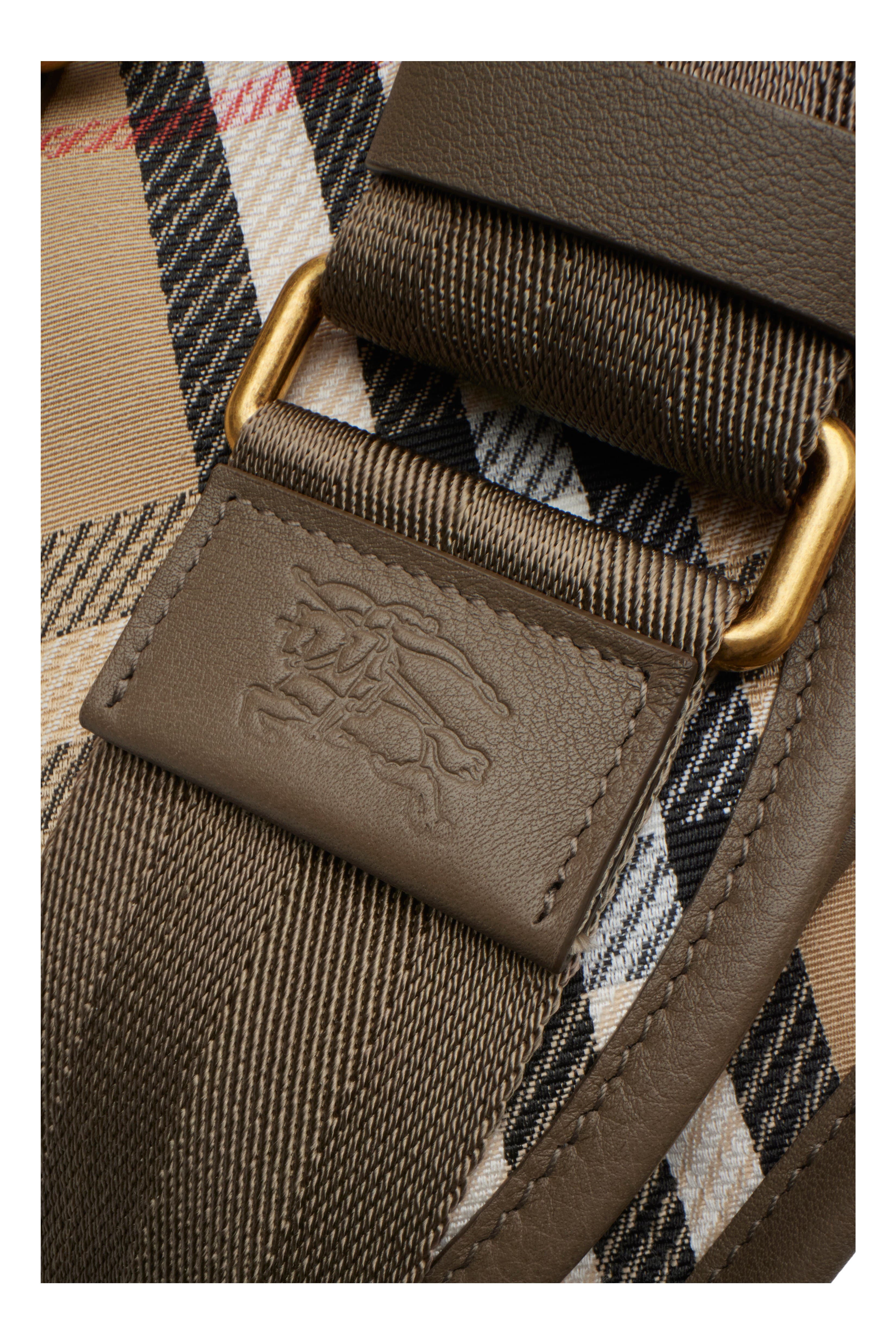 Burberry Small B Clip Messenger Bag, Alternate, color, Sand