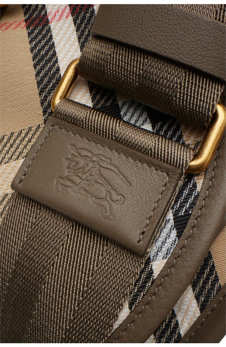 Burberry Small B Clip Messenger Bag, Alternate, color, Sand