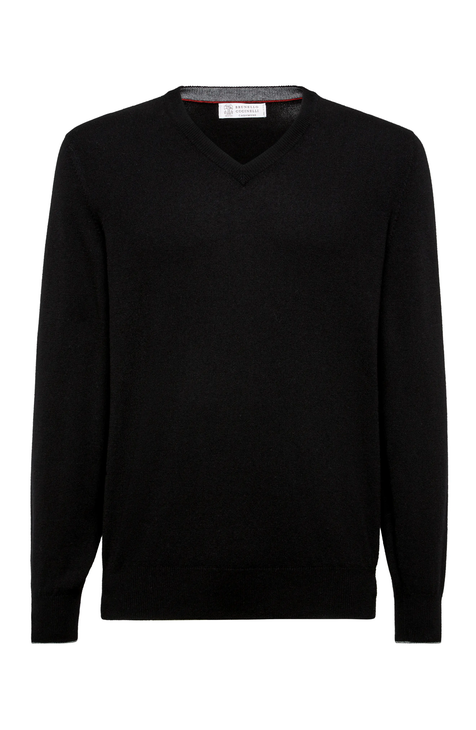 New Nordstrom Men's store Shop Cashmere Crewneck Sweater Black Size XL