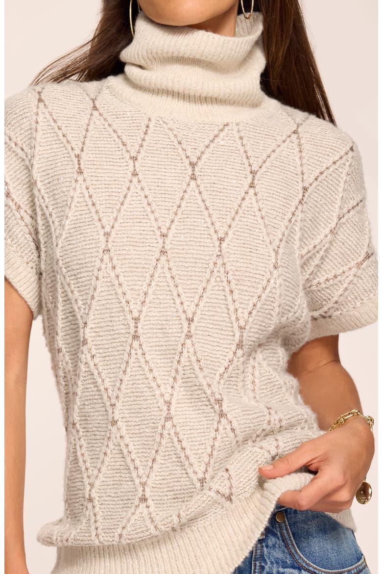 Blair Argyle Turtleneck Sweater, Alternate, color, IVORY ARGYLE