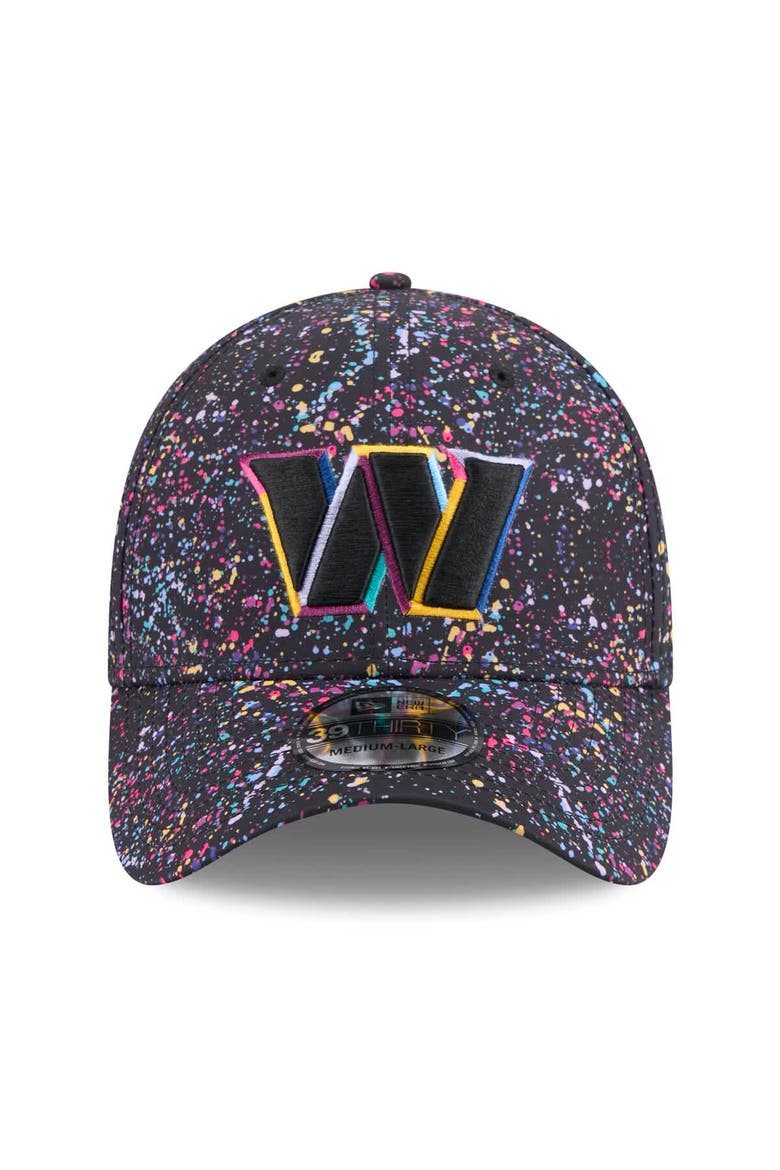 Men's New Era  Black Washington Commanders 2025 NFL Crucial Catch 39THIRTY Flex Hat, Alternate, color, Black