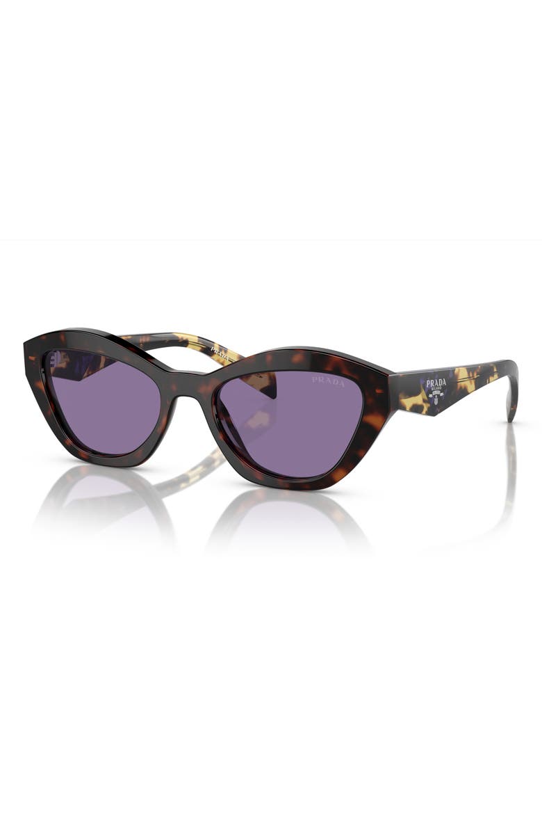 Prada 52mm Butterfly Sunglasses, Alternate, color, Havana