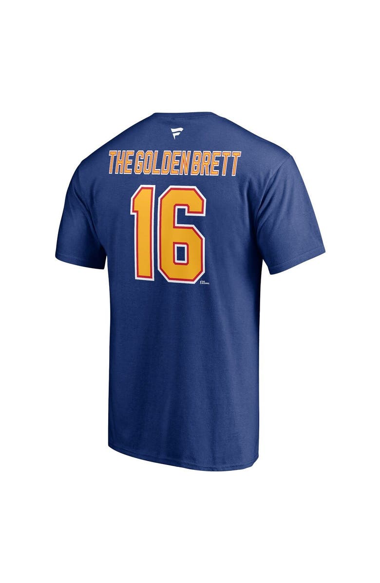 FANATICS Men's Fanatics Branded Brett Hull Blue St. Louis Blues Authentic Stack Retired Player Nickname & Number T-Shirt, Alternate, color, Blue