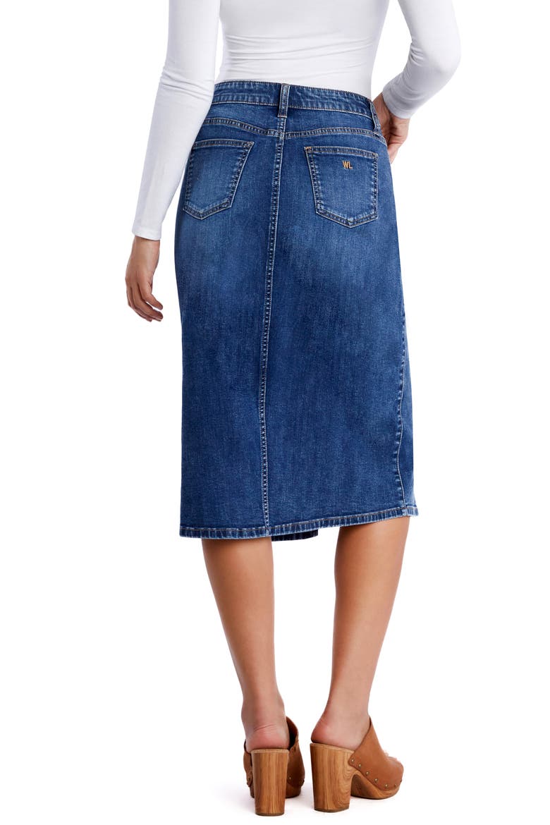 Rory Front Slit Denim Skirt, Alternate, color, RORY BLUE