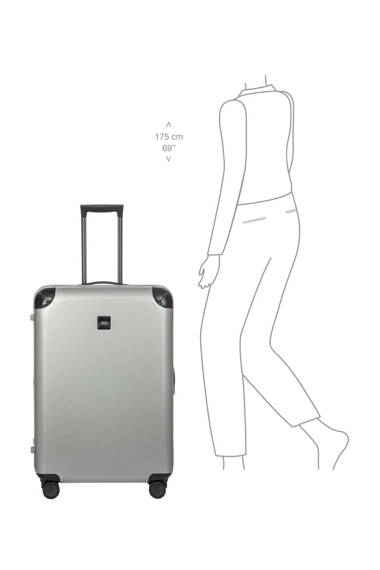 Amalfi 30" Spinner Suitcase, Alternate, color, SILVER/ BLACK