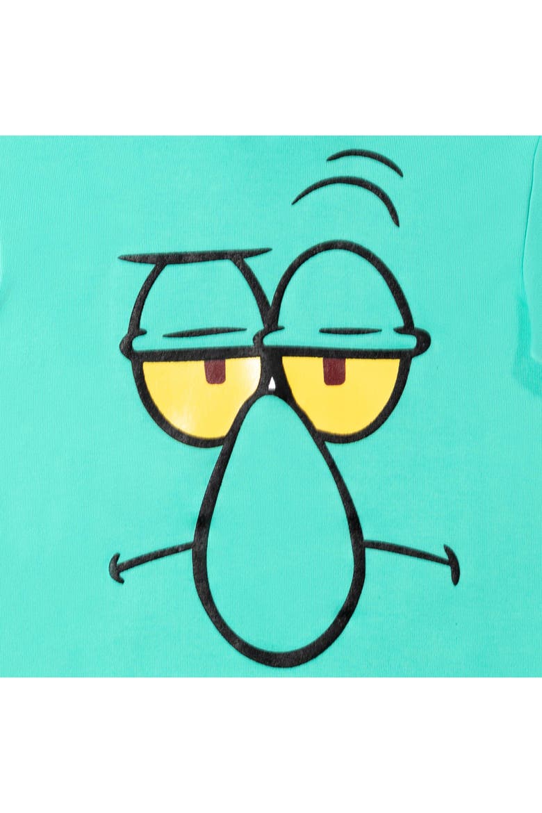 Spongebob Squarepants Fleece Pullover Hoodie, Alternate, color, Teal Squidward