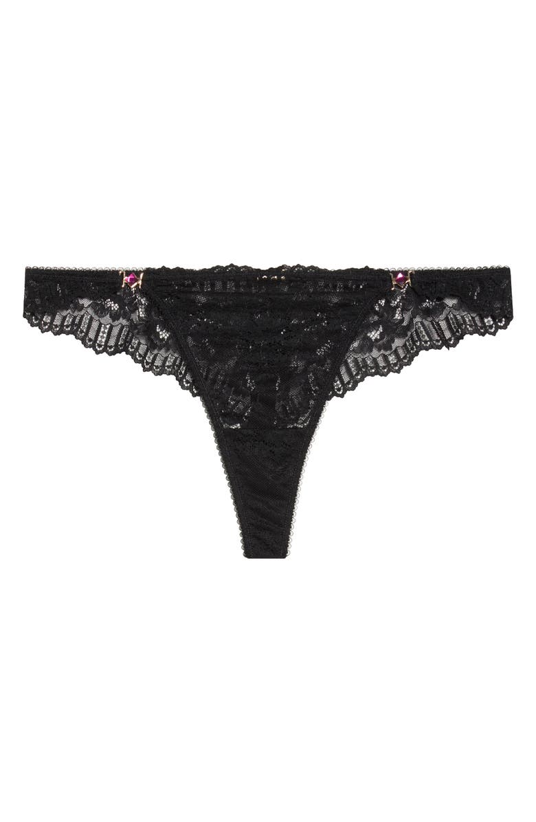 Dita Von Teese Floradora Lace Thong, Alternate, color, Black
