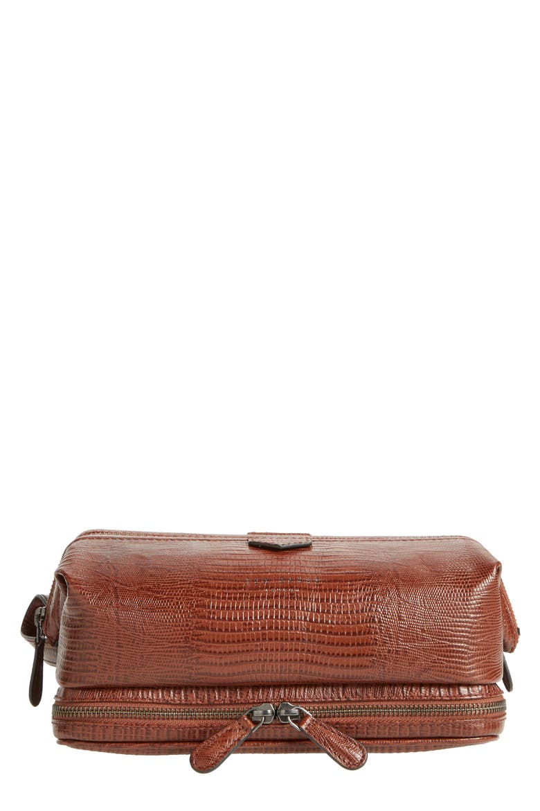 Chocks Leather Dopp Kit, Main, color, TAN