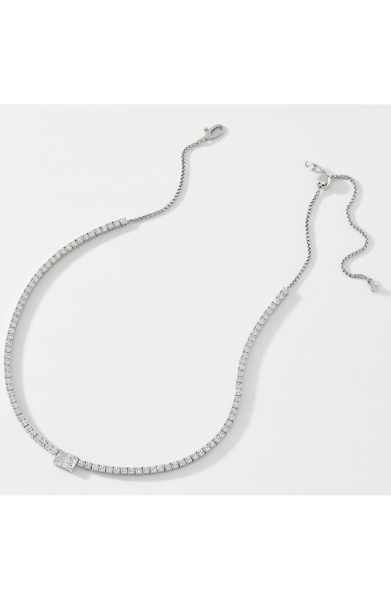 Nadri Emerald Cut Tennis Necklace, Alternate, color,