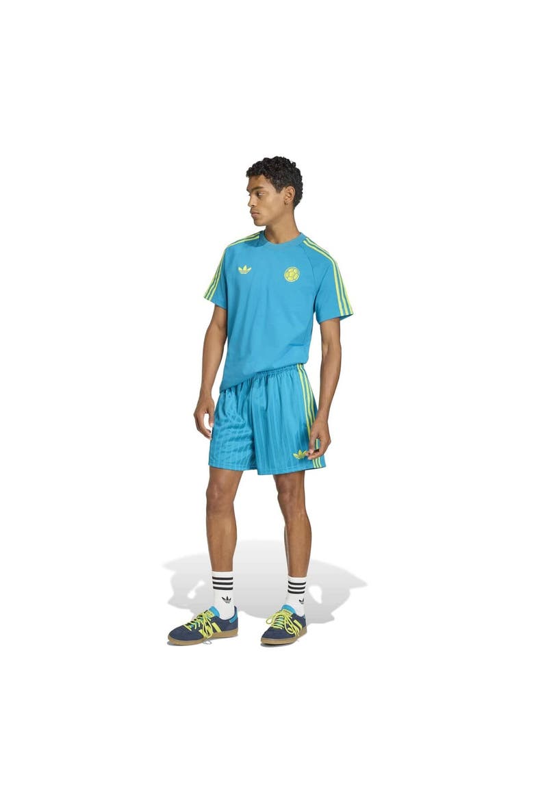 Men's adidas Turquoise Colombia National Team Originals Shorts, Alternate, color, Turquoise