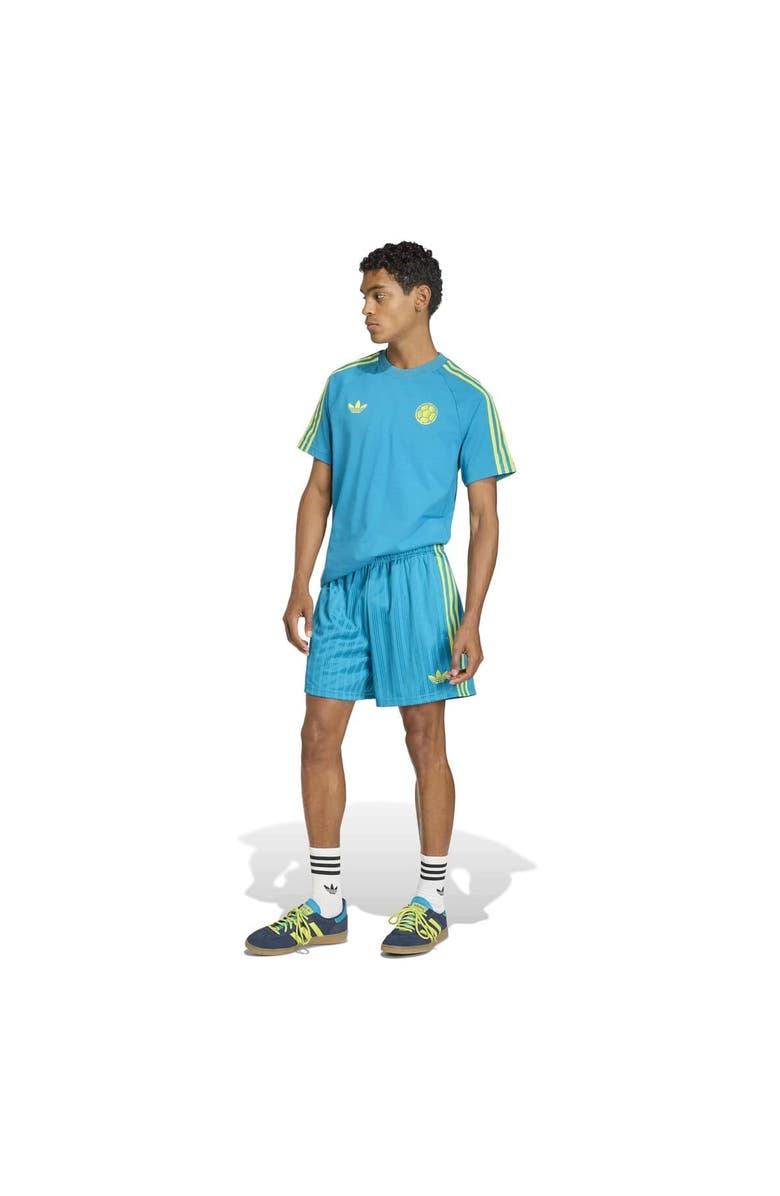 adidas Originals Men's adidas Turquoise Colombia National Team Originals Shorts, Alternate, color, Turquoise
