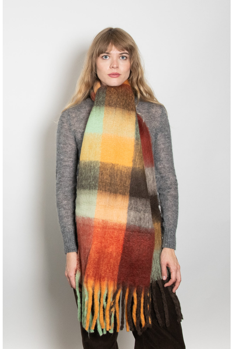 Kiki Scarf, Alternate, color, Brown / Orange / Green / Red