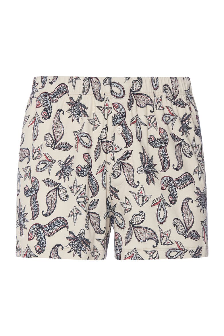 Fancy Jersey Cotton Knit Boxers, Main, color, Maritime Paisley