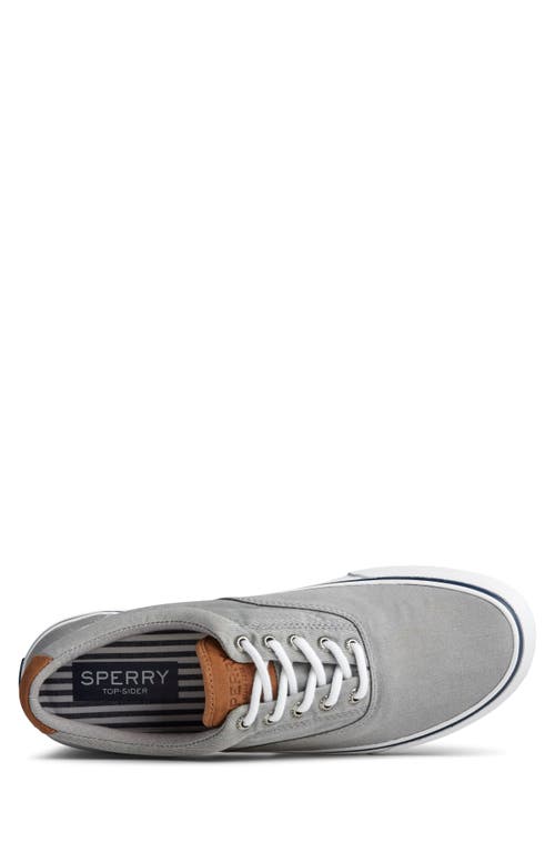 Sperry Striper Ii Cvo Sw Mens Canvas Lace Up Casual Sneakers In Sw Grey