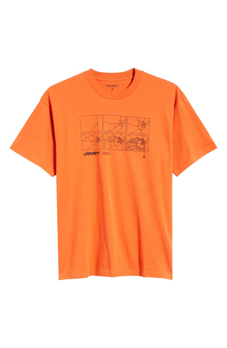 Carhartt Work In Progress Theory & Practice Organic Cotton Graphic T-Shirt, Alternate, color, Persimmon