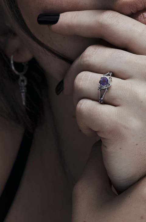 Devotion Sterling Silver Amethyst Ring