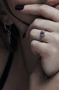 Disturbia Devotion Sterling Silver Amethyst Ring