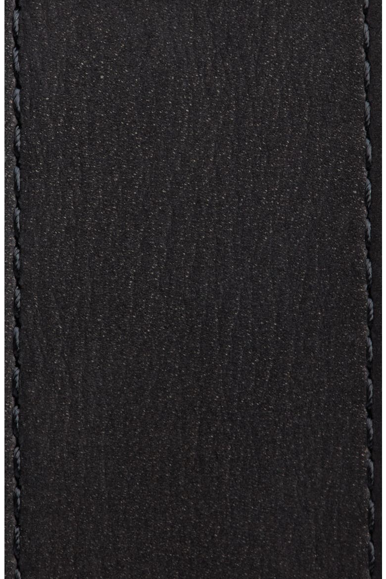 Richard Nubuck Leather Belt, Alternate, color, BLACK