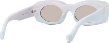 x Paula's Ibiza 49mm Mirrored Oval Sunglasses