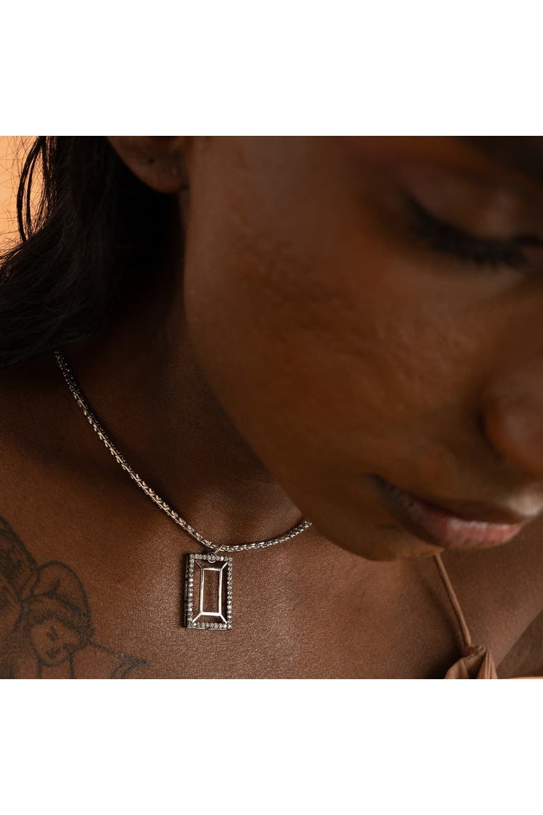 VAZIO PENDANT, Alternate, color, White Rhodium Plated