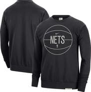 Nike Men's Nike Black Brooklyn Nets 2023/24 Authentic Standard Issue Travel Performance Pullover Sweatshirt
