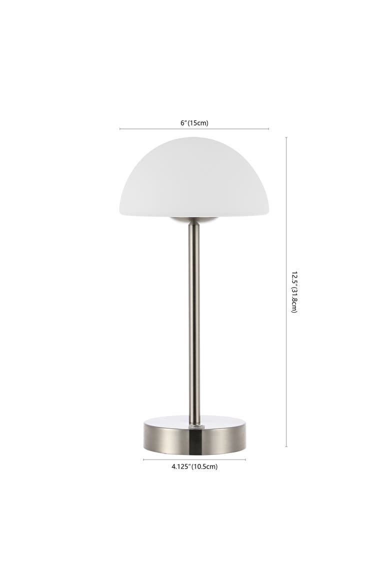 Xavier Modern Minimalist Iron Rechargeable Integrated Portable LED Table Lamp, Alternate, color, Nickel