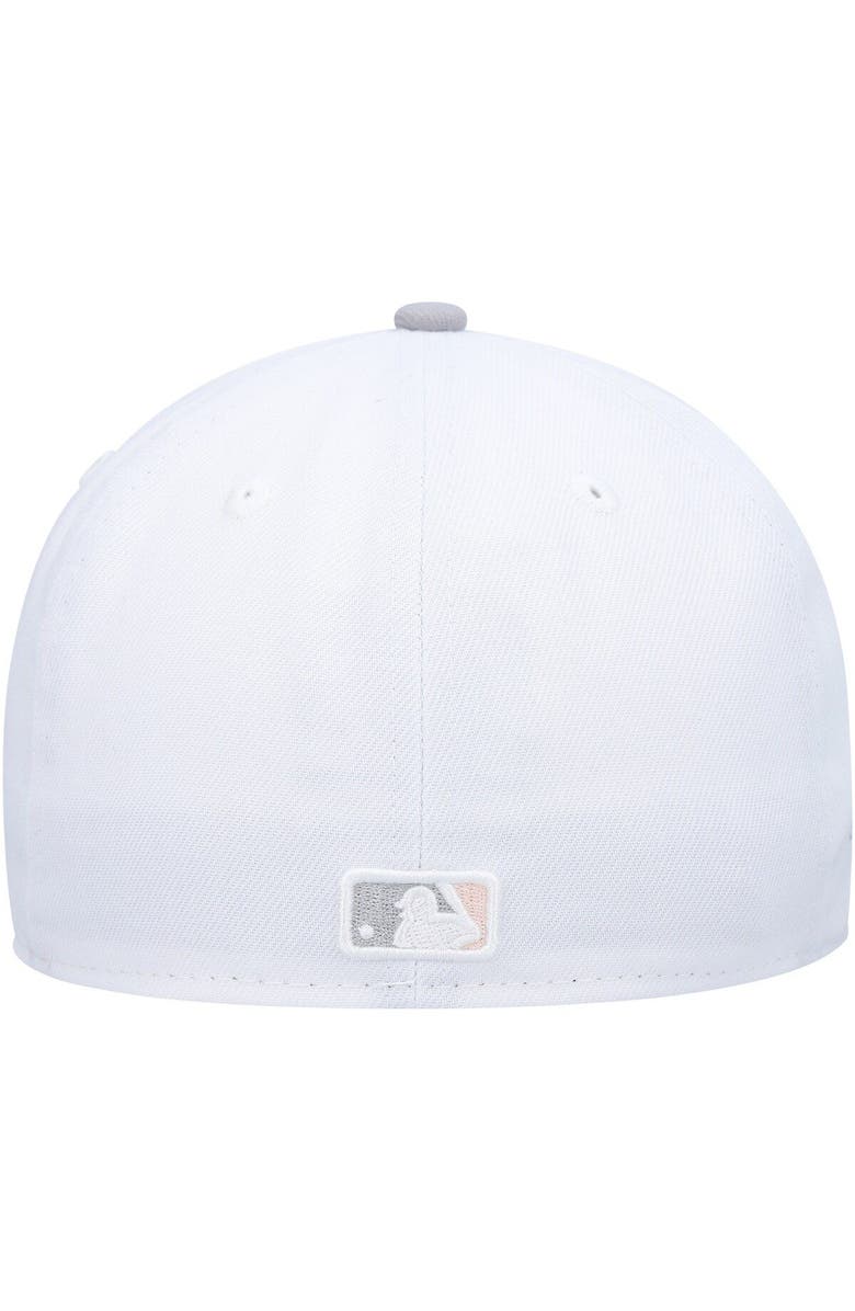New Era Men's New Era White/Gray San Francisco Giants 2002 World Series Side Patch Undervisor 59FIFTY Fitted Hat, Alternate, color, White
