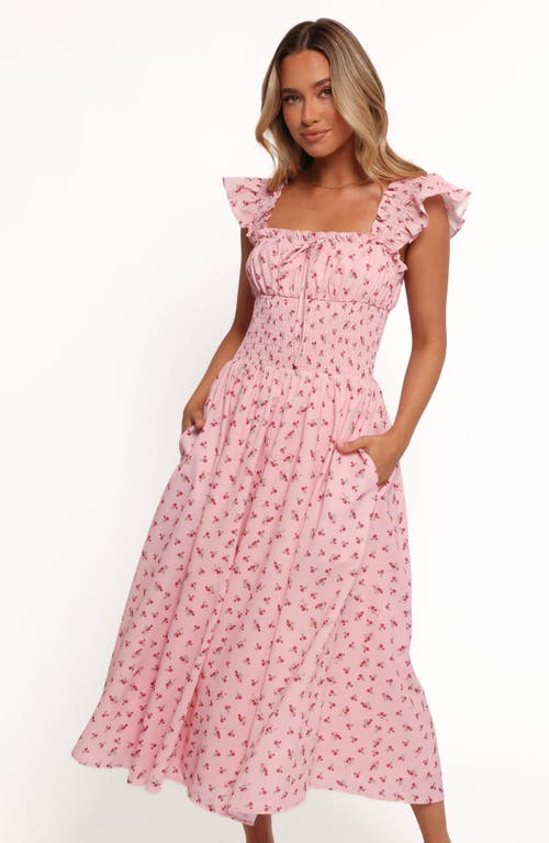 Petal And Pup Petal & Pup Bronte Smocked Maxi Dress In Pink