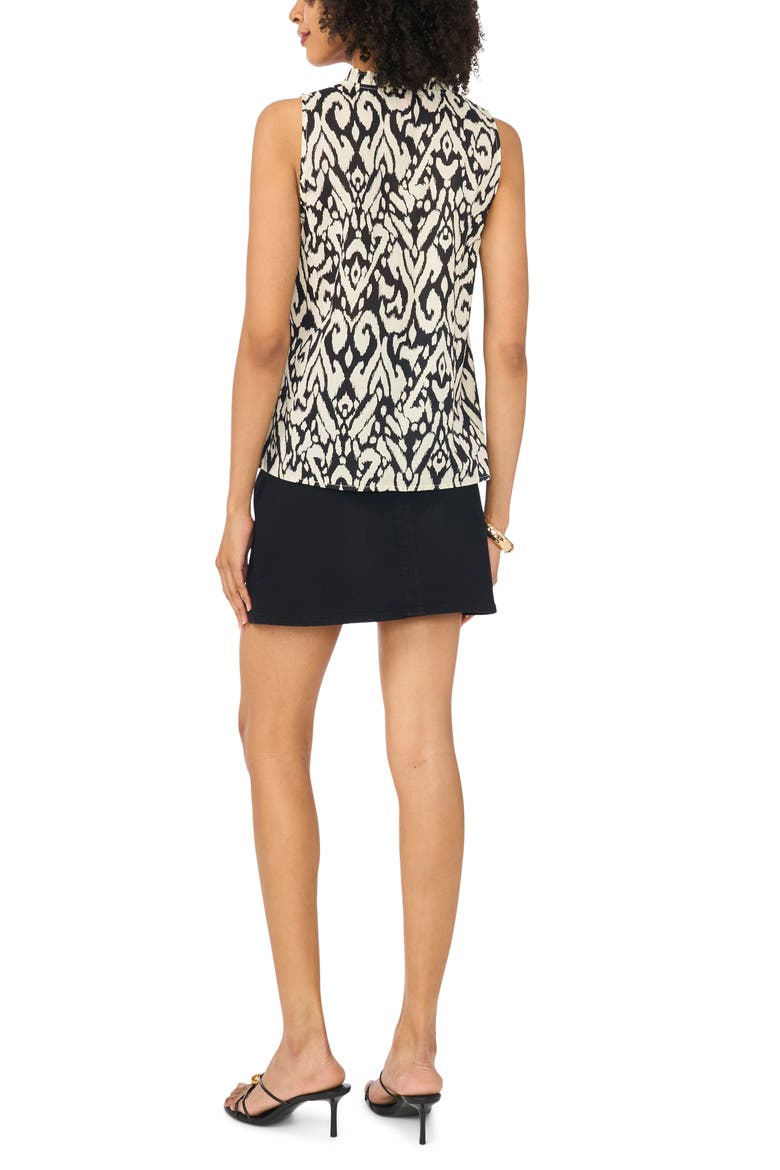 Front Slit Flowy Cotton Shell, Alternate, color, RICH BLACK