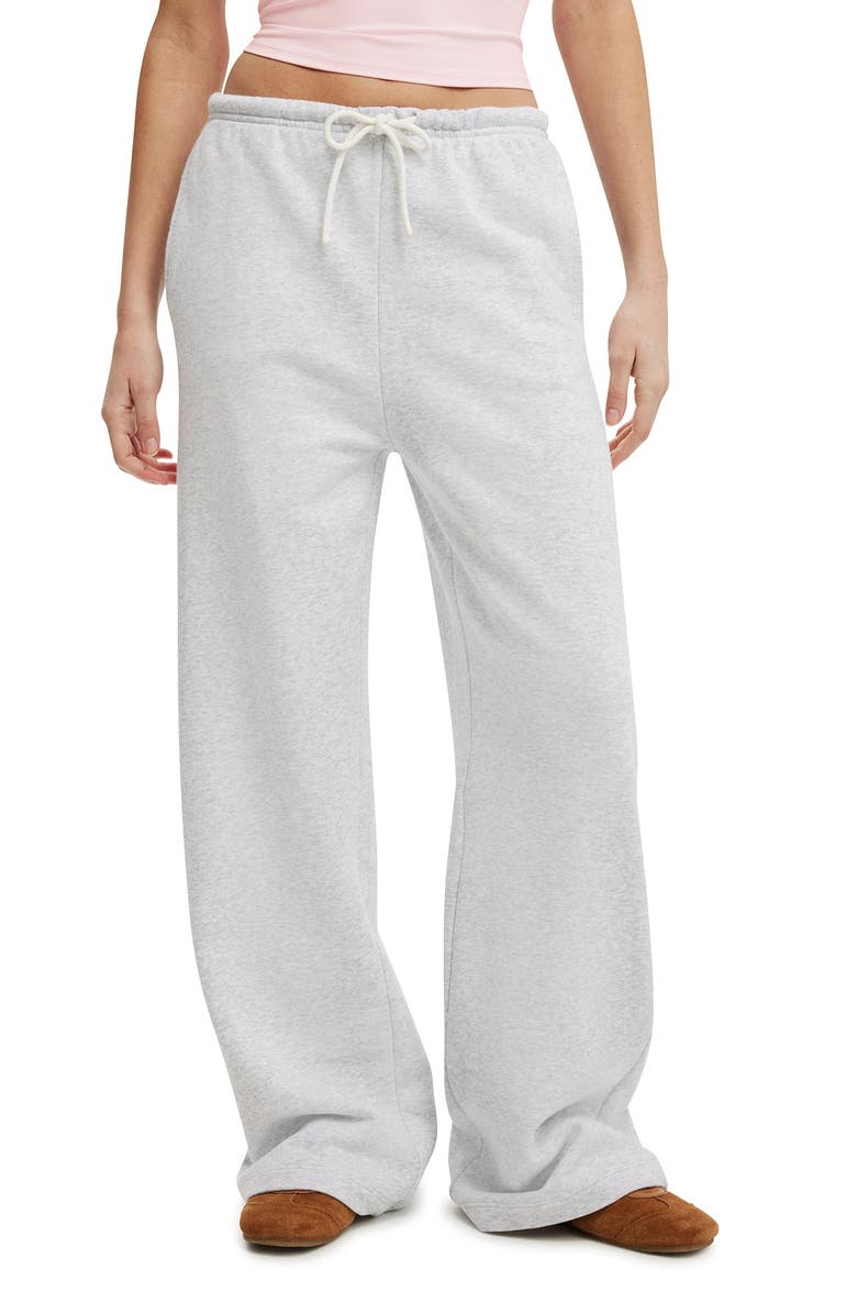 Cotton On Women's Wide Leg Sweatpant, Main, color, Soft Grey Marle
