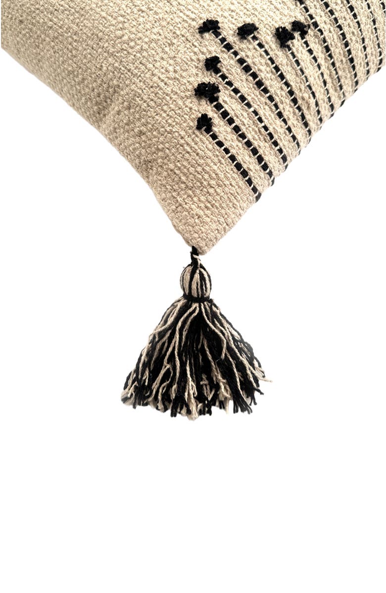 Bit of Meraki Amaira Throw Pillow - Cover + Insert, Alternate, color, Natural / Black W/ Insert