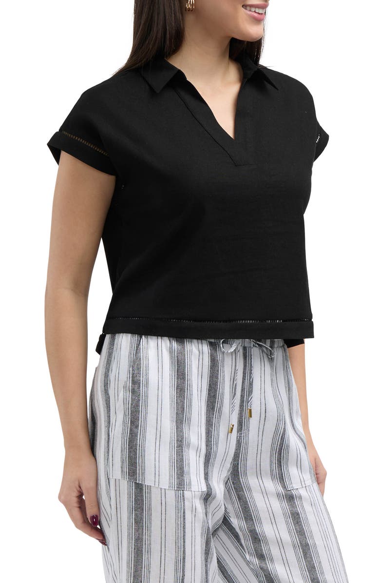 Ellen Tracy Johnny Collar Top, Alternate, color,