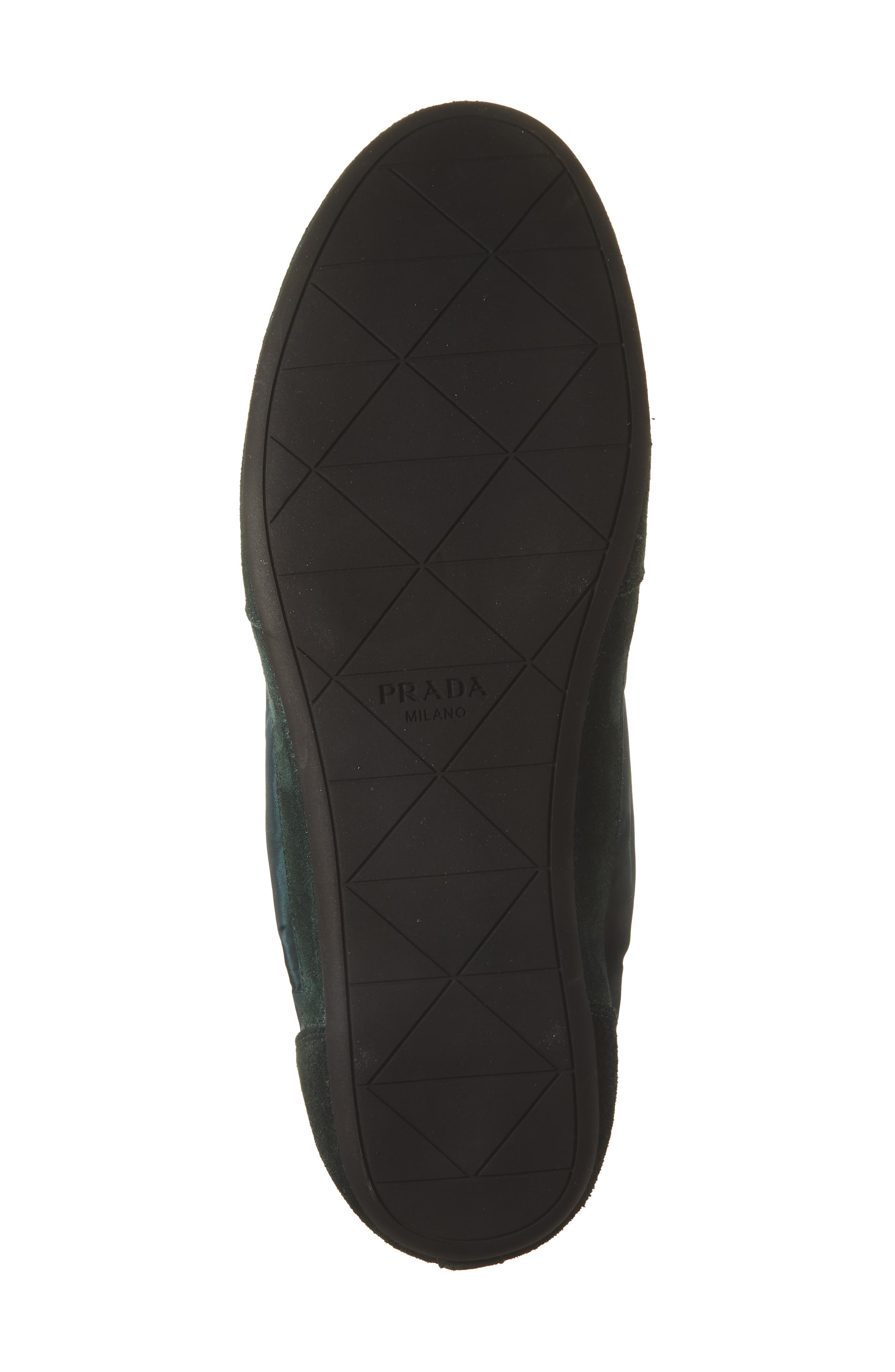 Prada Collapse Mixed Media Low Top Sneaker, Alternate, color, Abete