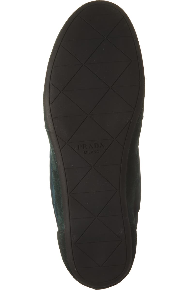 Prada Collapse Mixed Media Low Top Sneaker, Alternate, color, Abete