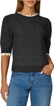 Wit & Wisdom Puff Sleeve Sweater