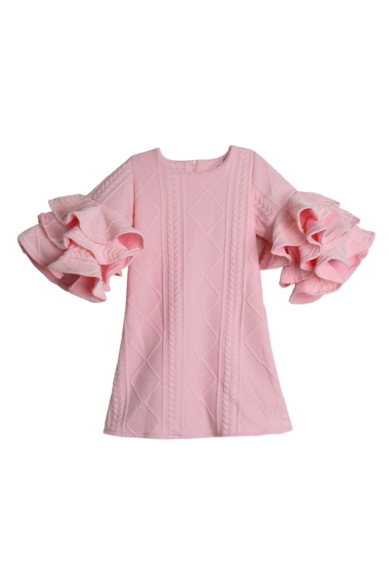 Best Pick  Ruffle Sleeve Sweater Dress, Main, color, Pink