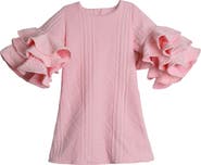 Mia Belle Girls Best Pick Ruffle Sleeve Sweater Dress