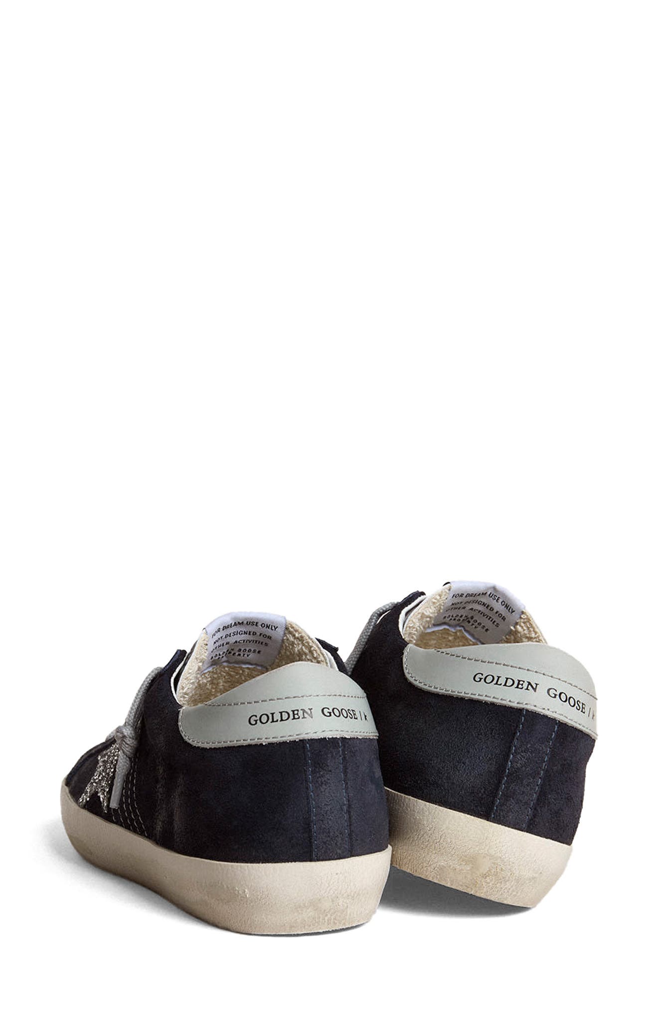 Golden Goose Super-Star Low Top Sneaker, Alternate, color, Navy Blue/ Silver/ Light Gray