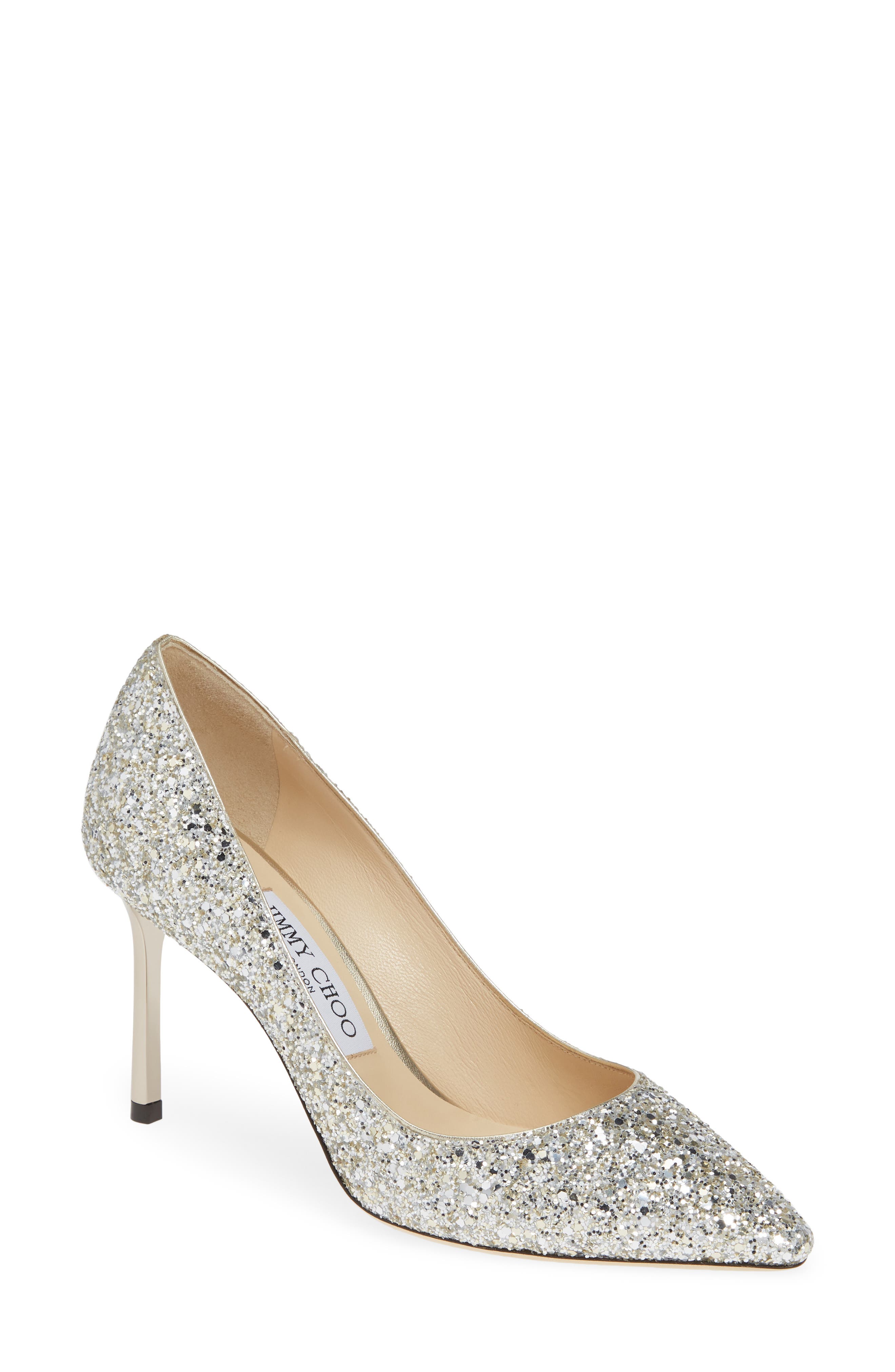 Jimmy Choo Romy Glitter Pointed Toe Pump, Main, color, 