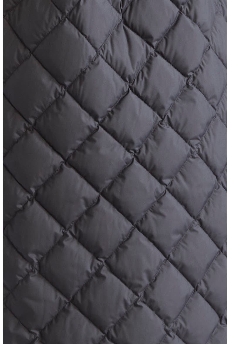 Butor Diamond Quilted Long Down Vest, Alternate, color, BLACK