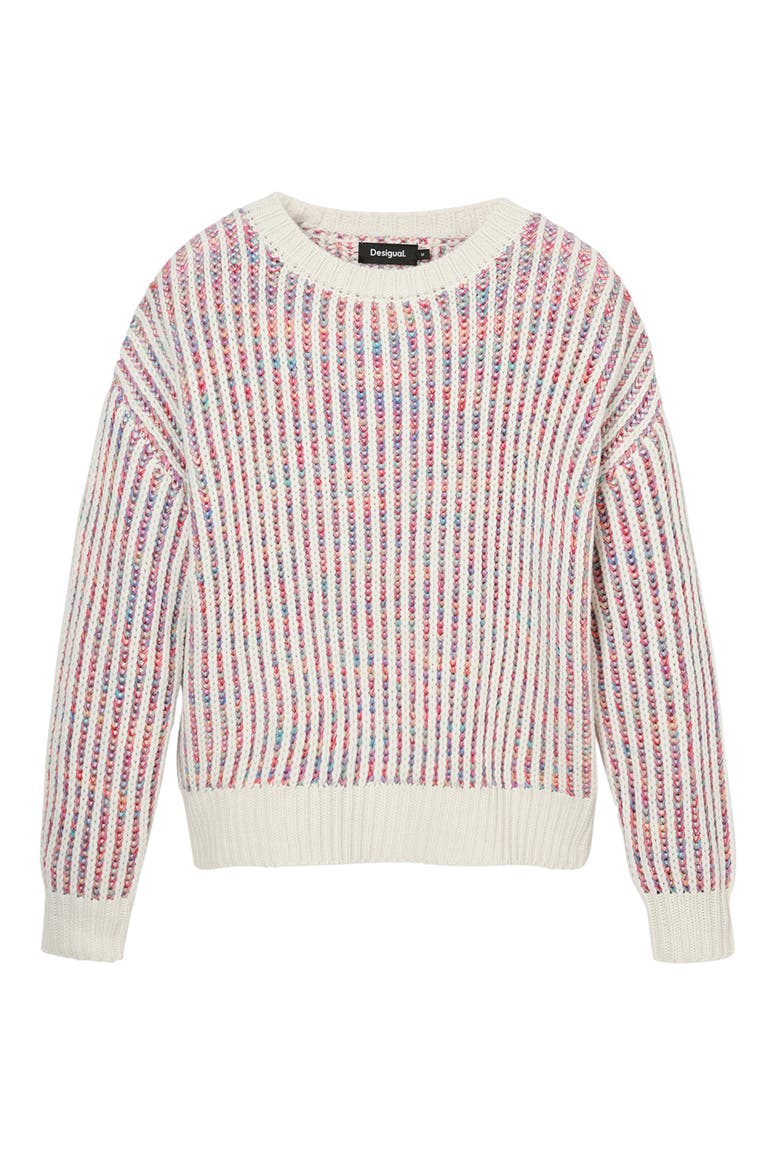 Whitehorse Marled Stripe Sweater, Alternate, color, WHITE