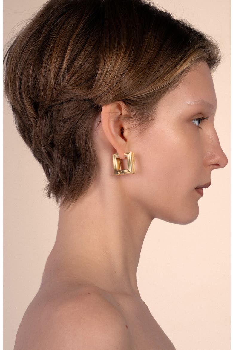 Medium Aurelia Hoop Earrings, Alternate, color, YELLOW GOLD