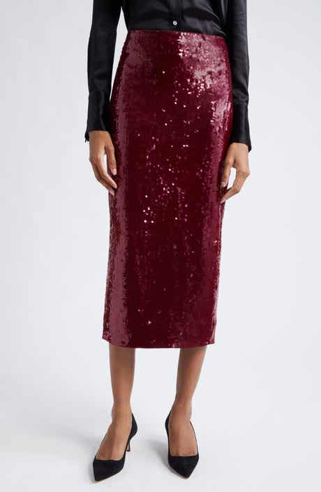 Veronica Beard Koa Sequin Midi Skirt