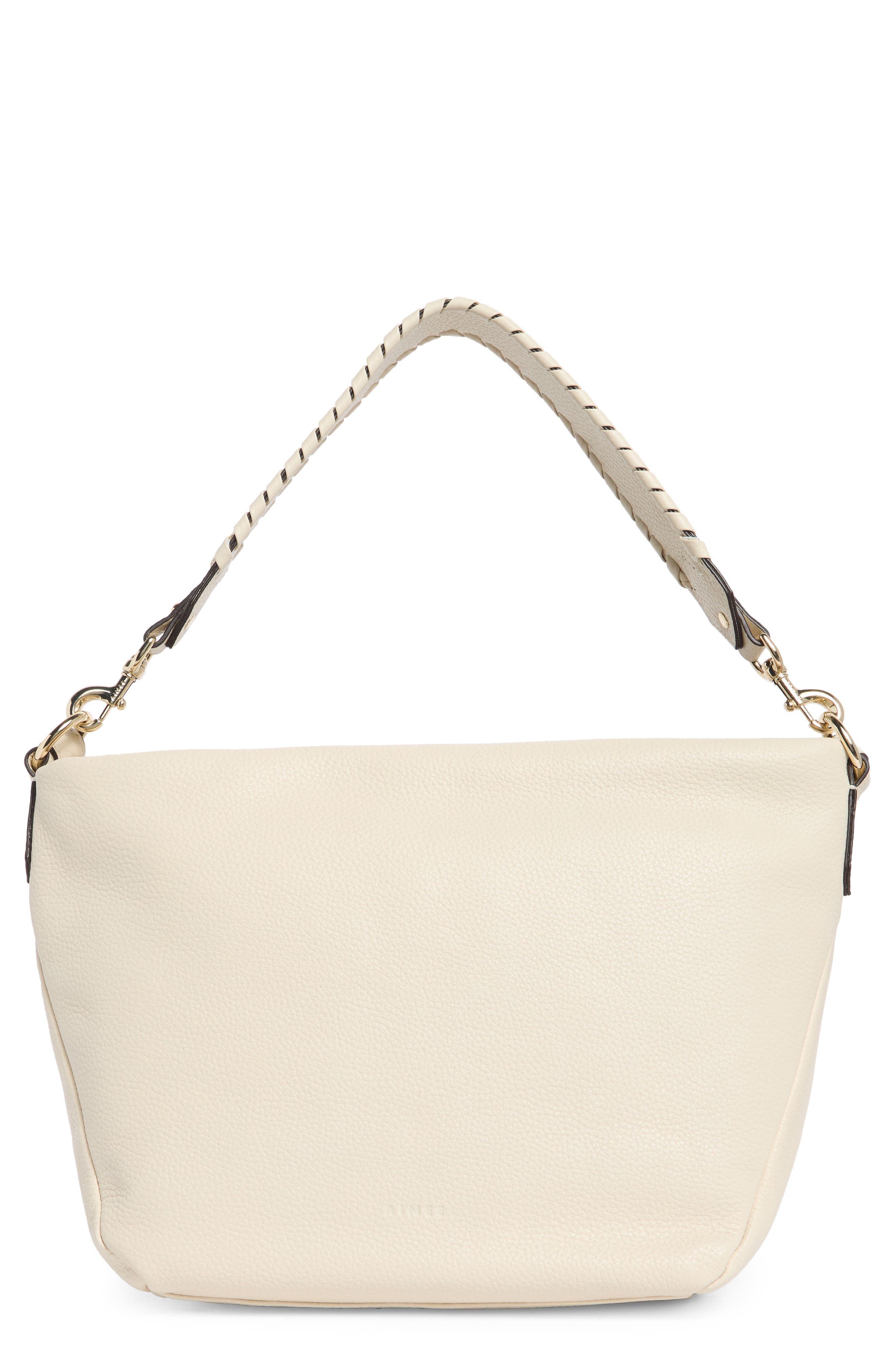 Malta Leather Shoulder Bag, Main, color, CHALK
