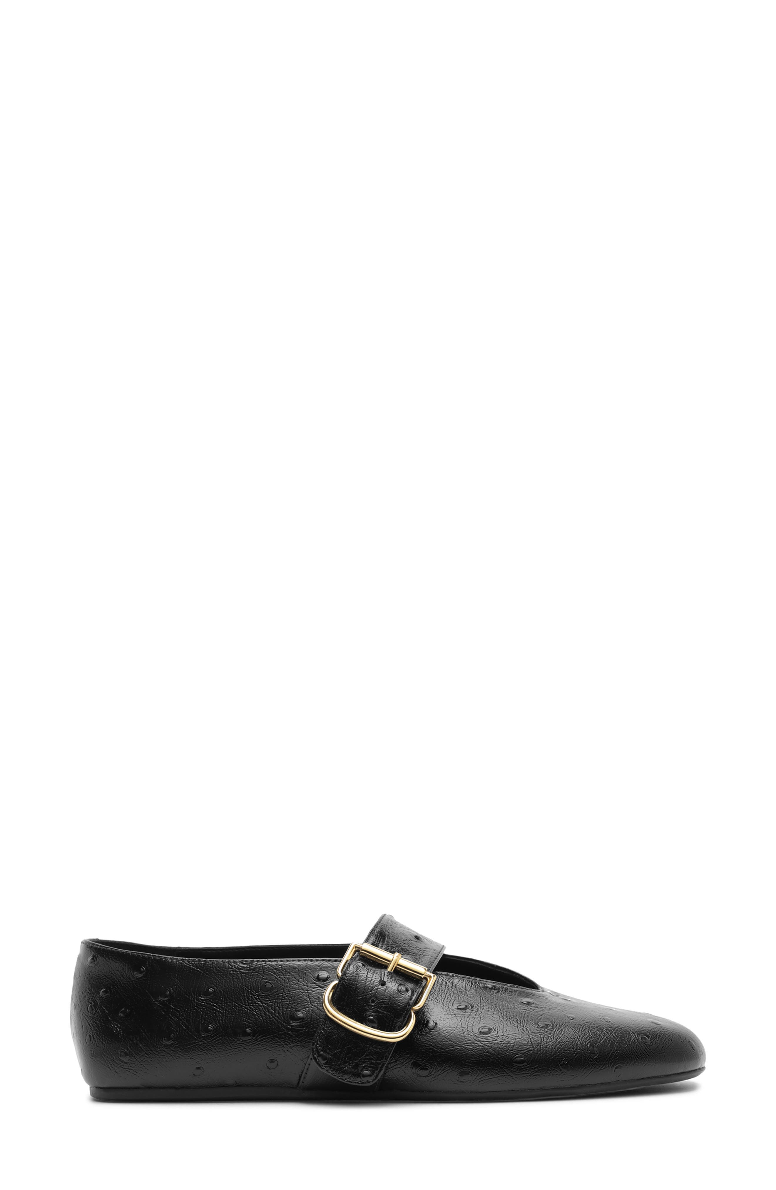 Arezzo Adeline Mary Jane Flat, Alternate, color, Black