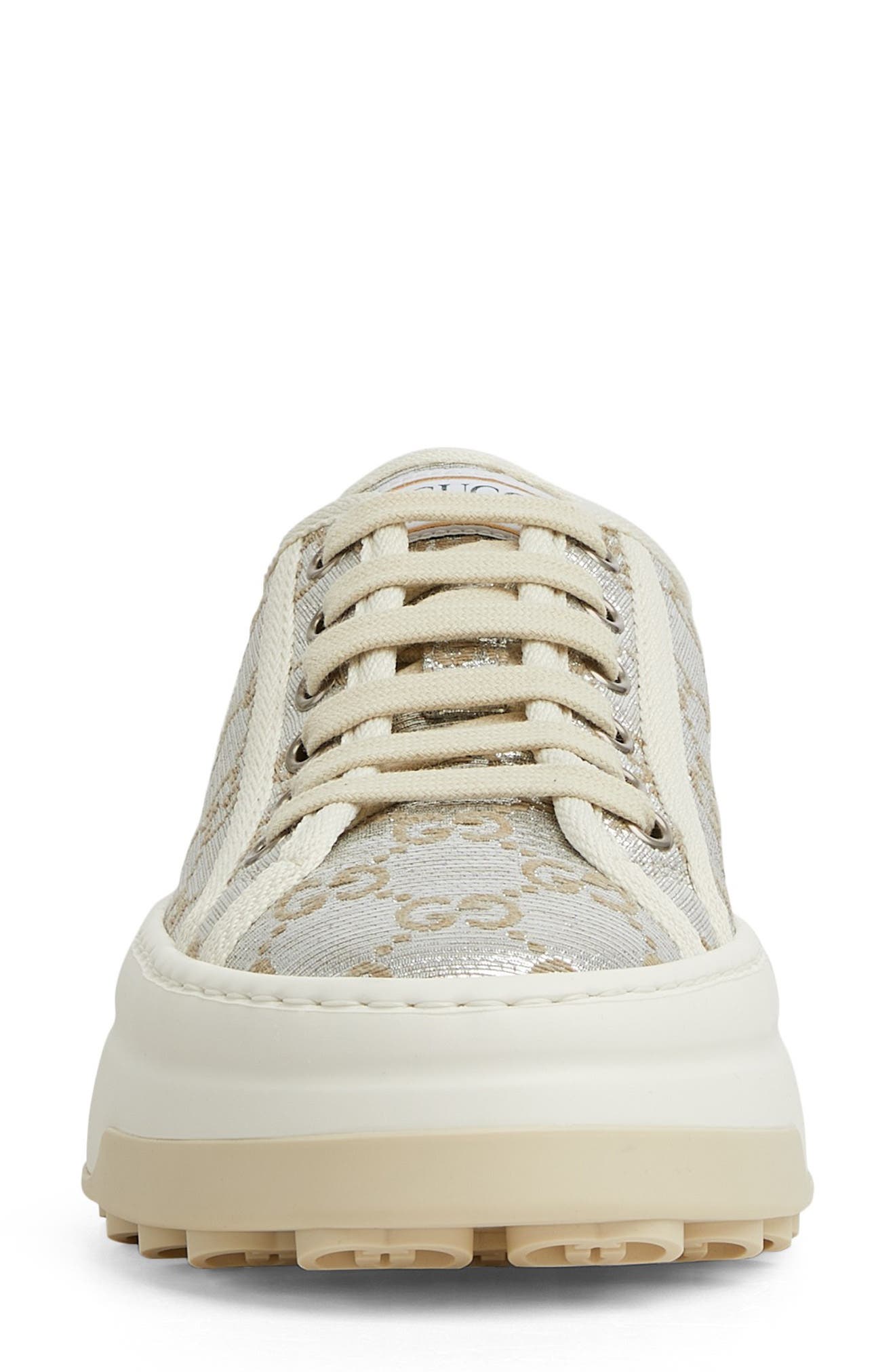 Gucci Tennis 1977 Platform Sneaker, Alternate, color, Silver